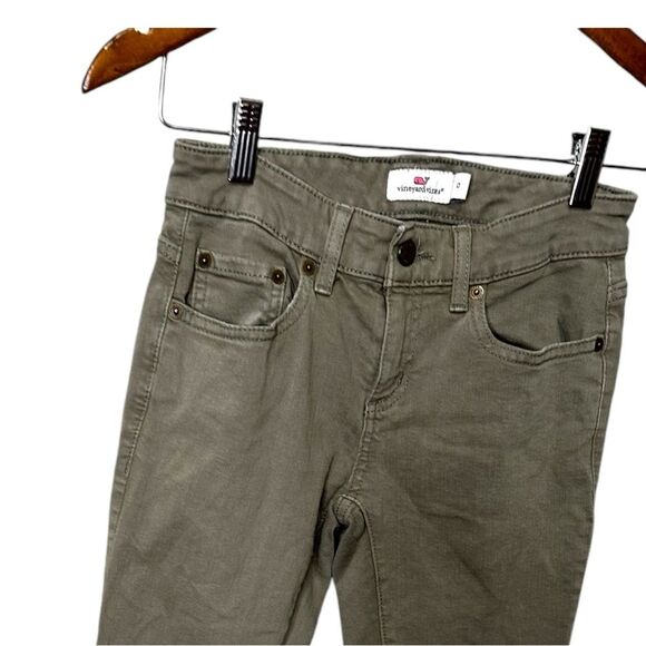 Vineyard Vines Jeans Light Olive Army Green Stretch Denim Skinny Jeans size 0 - Picture 3 of 8